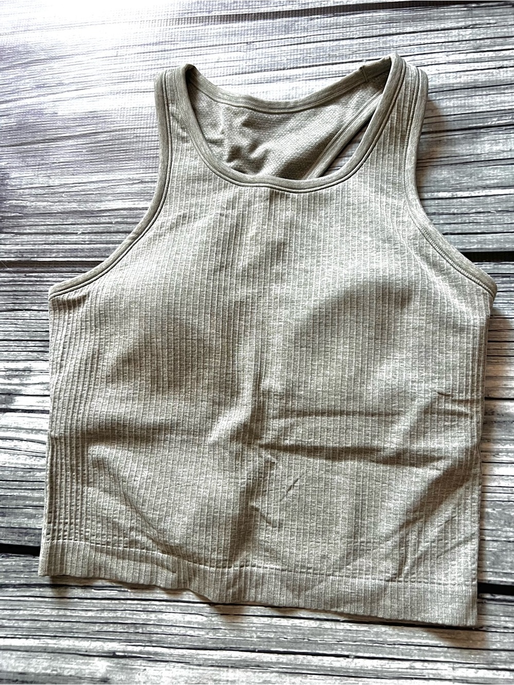 CRZ YOGA Seamless Rib Racerback Crop Top